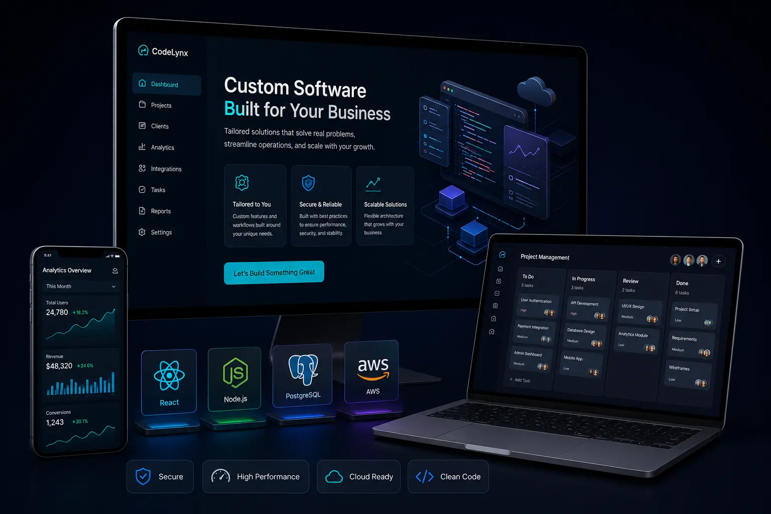 Custom software solutions visual