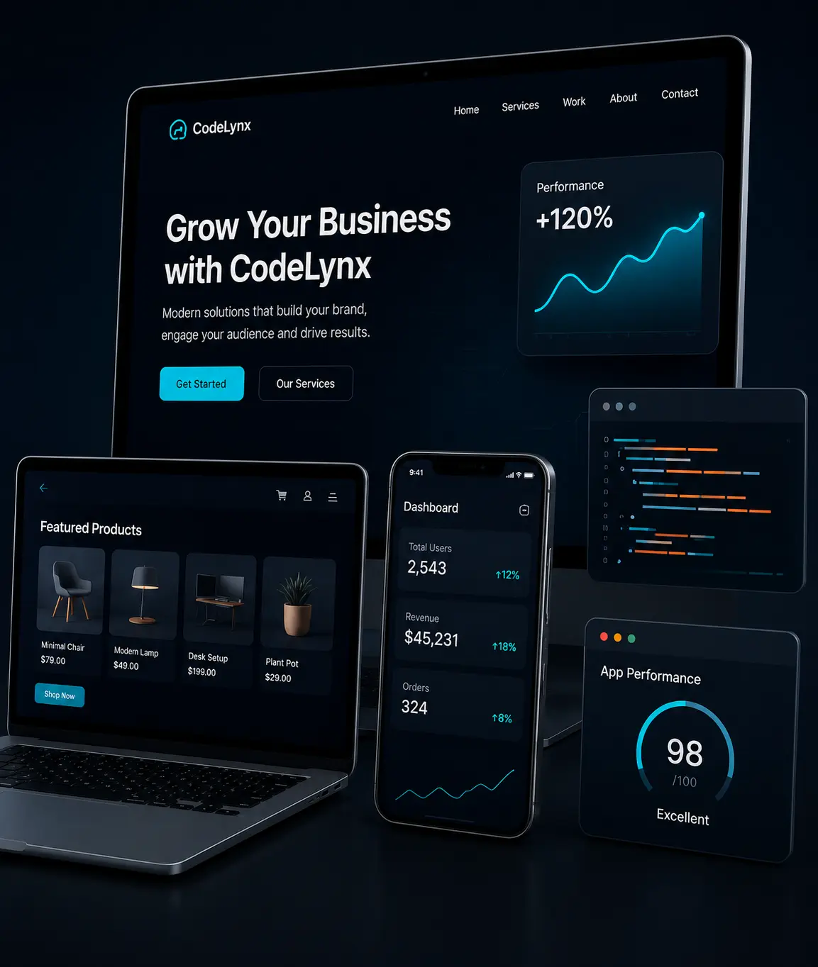 Websites, Ecommerce and Applications visual